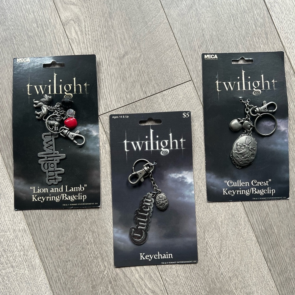 Twilight Keyrings/ Bagclips Combo